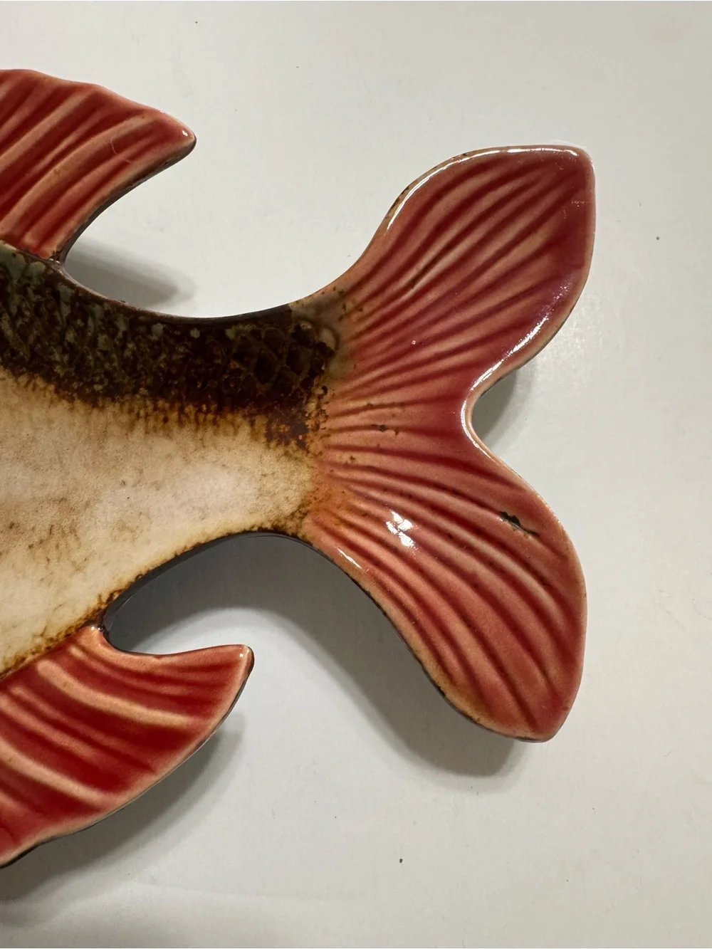 Vintage Pier 1 Imports Set of 2 Ceramic Fish Plates